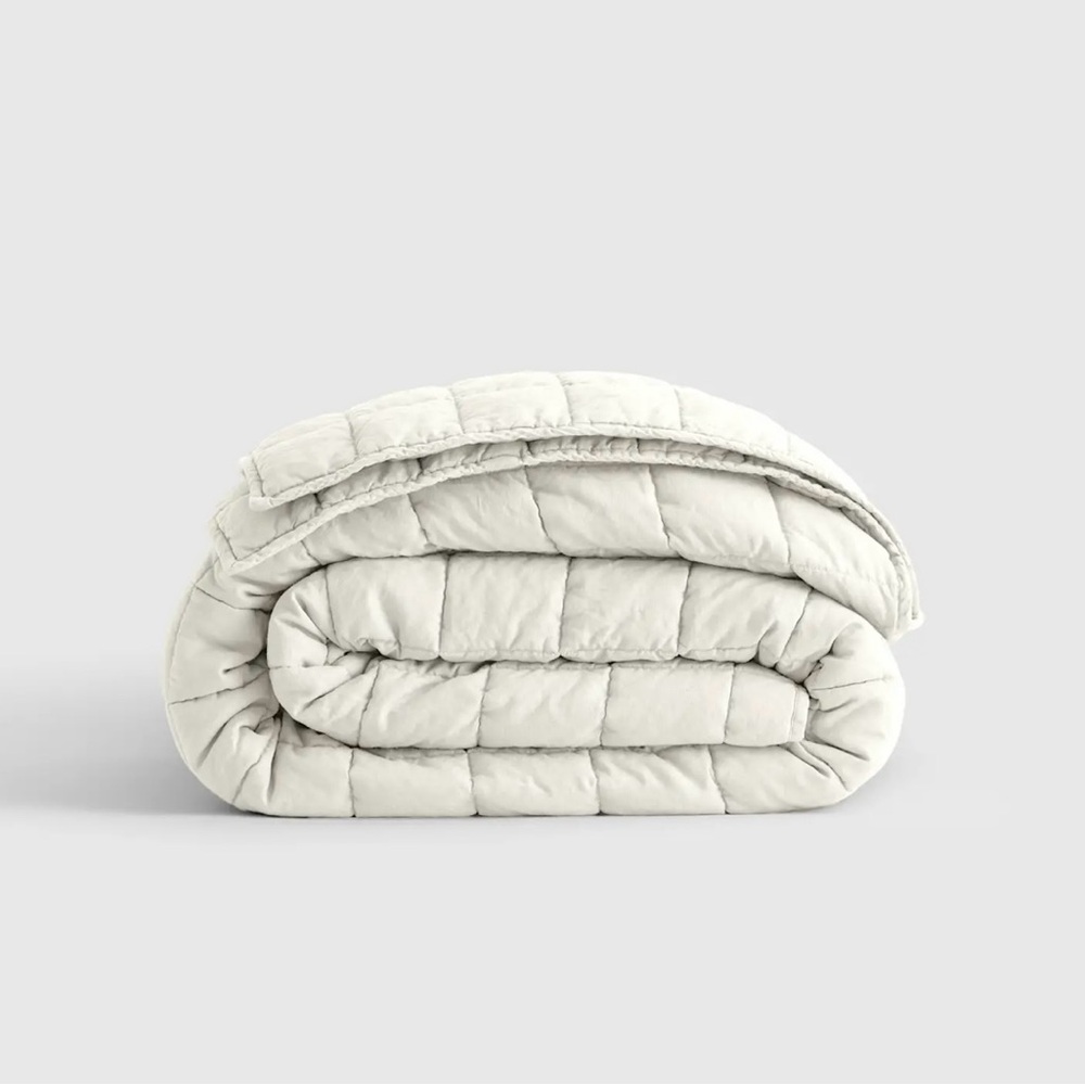 BNWT Quince European Linen Box Quilt KING/CAL KING